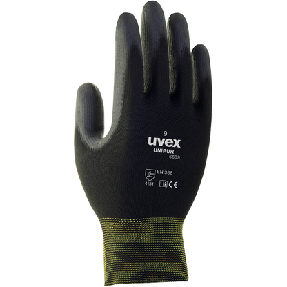Artikelbild für uvex unisex Arbeitshandschuhe Unipur 6639 schwarz Größe 8, 1 Paar, Artikelnummer 539440