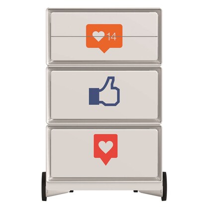 Artikelbild 3 für PAPERFLOW easyBox Business Rollcontainer weiß, bunt 4 Auszüge 39,0 x 43,6 x 64,2 cm, Artikelnummer 215192