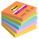 Artikelbild 1 für Post-it® Super Sticky Boost Haftnotizen extrastark farbsortiert, 5 Blöcke, Artikelnummer 620387