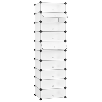 Artikelbild 18 für SONGMICS Schuhschrank, LPC10W weiß 43,0 x 31,0 x 173,0 cm, Artikelnummer 439598