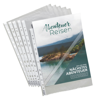 Artikelbild 18 für 100 office discount Prospekthüllen DIN A4 transparent genarbt 0,06 mm, Artikelnummer 187237