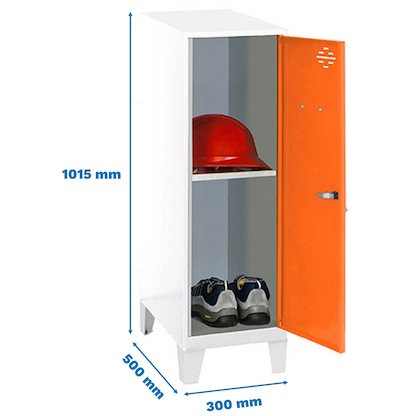 Artikelbild 2 für Simonrack Spind SIMONLOCKER DISM weiß, orange 8425437120855, 1 Schließfach 30,0 x 50,0 x 101,5 cm, Artikelnummer 355939