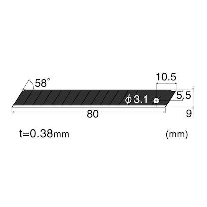 Artikelbild 3 für NT Cuttermesser-Klingen BA13P black blade schwarz 9,0 mm, 10 St., Artikelnummer 696256