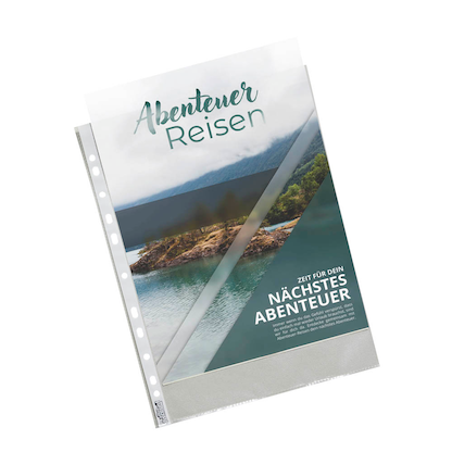 Artikelbild 2 für 100 office discount Prospekthüllen DIN A4 transparent genarbt 0,06 mm, Artikelnummer 187237