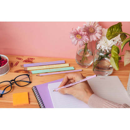 Artikelbild 4 für BIC EVOLUTION PASTEL Bleistifte HB 2x lila, grün, gelb, rosa, 5 St., Artikelnummer 385231