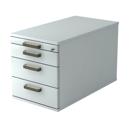 Artikelbild für HAMMERBACHER Solid TC30 Rollcontainer lichtgrau 4 Auszüge 42,8 x 80,0 x 51,2 cm, Artikelnummer 862514