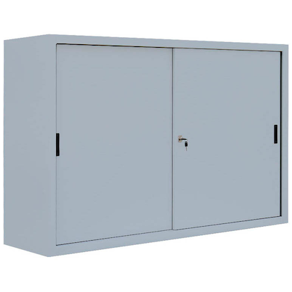 Artikelbild für LÜLLMANN Schiebetürenschrank, 550150 lichtgrau 2 Fachböden 160,0 x 45,0 x 109,0 cm, Artikelnummer 183154