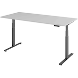 Artikelbild 1 für BaseLite elektrisch höhenverstellbarer Schreibtisch lichtgrau rechteckig, T-Fuß-Gestell grau 180,0 x 80,0 cm, Artikelnummer 270909