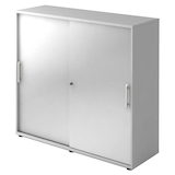 Artikelbild 1 für HAMMERBACHER Schiebetürenschrank, V1753S/5/S/RE grau, silber 2 Fachböden 120,0 x 40,0 x 110,0 cm, Artikelnummer 375768