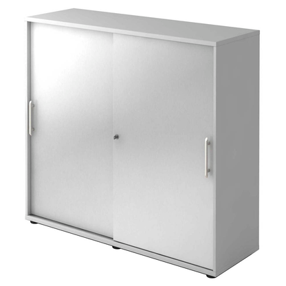 Artikelbild für HAMMERBACHER Schiebetürenschrank, V1753S/5/S/RE grau, silber 2 Fachböden 120,0 x 40,0 x 110,0 cm, Artikelnummer 375768