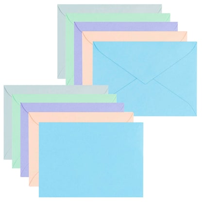 Artikelbild 1 für ÖKI Briefumschläge DIN C7 ohne Fenster farbsortiert nassklebend 10 St., Artikelnummer 511897