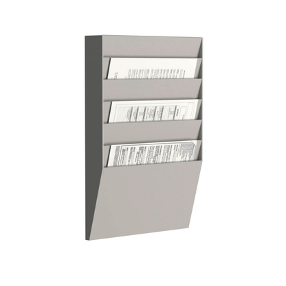 Artikelbild 15 für PAPERFLOW Wandprospekthalter grau DIN A4 6 Fächer, Artikelnummer 290282