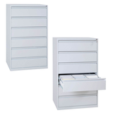 Artikelbild 1 für Gürkan Karteischrank lichtgrau 6 Schubladen 76,0 x 62,0 x 132,0 cm, Artikelnummer 154474