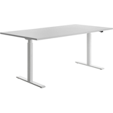 Artikelbild 1 für Topstar E-Table elektrisch höhenverstellbarer Schreibtisch lichtgrau rechteckig, T-Fuß-Gestell weiß 180,0 x 80,0 cm, Artikelnummer 501094