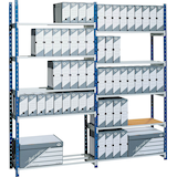 Artikelbild 1 für PAPERFLOW Schwerlast-Weitspannregal RangEco 557D blau 150,0 x 68,0 x 200,0 cm, Artikelnummer 669046