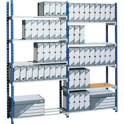 Artikelbild 1 für PAPERFLOW Schwerlast-Weitspannregal RangEco 557D blau 150,0 x 68,0 x 200,0 cm, Artikelnummer 669046