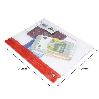 Artikelbild 5 für RAPESCO® Reißverschlussbeutel Zippi Bags transparent/blau, orange, grün, rot, gelb, 5 St., Artikelnummer 715858