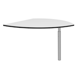 Artikelbild 1 für röhr Anbautisch höhenverstellbar Imperia weiß, silber freiform 101,5 x 104,4 x 68,0 - 82,0 cm, Artikelnummer 752392