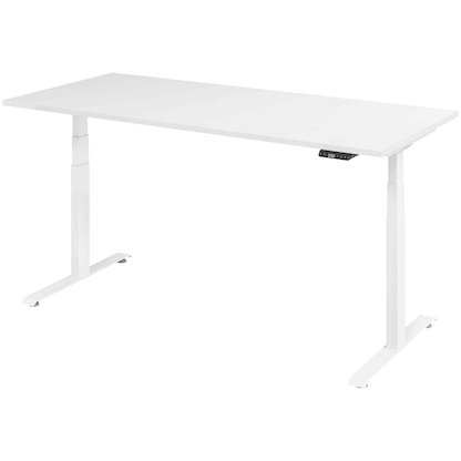 Artikelbild für BaseLite elektrisch höhenverstellbarer Schreibtisch weiß rechteckig, T-Fuß-Gestell weiß 180,0 x 80,0 cm, Artikelnummer 271118