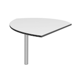 Artikelbild 1 für röhr Anbautisch höhenverstellbar Imperia weiß, silber freiform 101,5 x 104,4 x 68,0 - 82,0 cm, Artikelnummer 752701