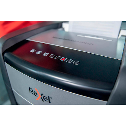 Artikelbild 19 für Rexel XP426+ Aktenvernichter mit Partikelschnitt P-4, 4 x 30 mm, bis 26 Blatt, grau, Artikelnummer 255867