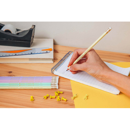 Artikelbild 4 für BIC EVOLUTION PASTEL Bleistifte HB rosa, lila, grün, gelb mit Radierer, 10 St., Artikelnummer 385148