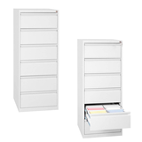 Artikelbild 1 für Gürkan Karteischrank reinweiß 6 Schubladen 53,0 x 62,0 x 132,0 cm, Artikelnummer 381780