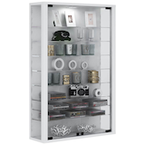 Artikelbild 1 für VCM my home Vitrosa Mini Vitrine weiß 8 Fachböden mit Beleuchtung, Artikelnummer 780799