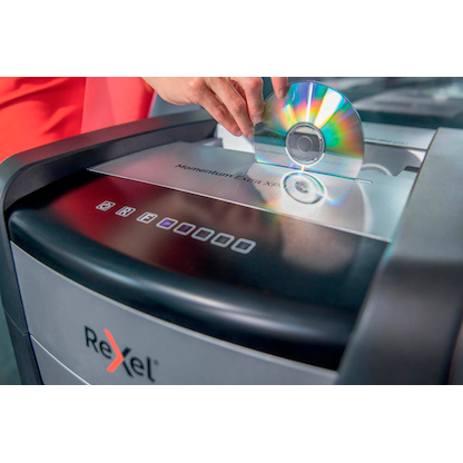 Artikelbild 20 für Rexel XP426+ Aktenvernichter mit Partikelschnitt P-4, 4 x 30 mm, bis 26 Blatt, grau, Artikelnummer 255867