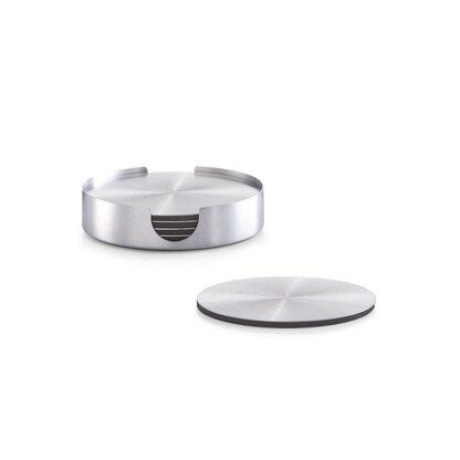 Artikelbild für Zeller Untersetzer silber, schwarz 10,0 cm 7-tlg., Artikelnummer 396164