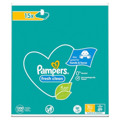 Artikelbild 2 für Pampers® Feuchttücher fresh clean 1-lagig weiß, 1.200 St., Artikelnummer 272066