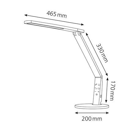 Artikelbild 2 für Hansa LED Vario Plus Schreibtischlampe anthrazit 10,5 W, Artikelnummer 202109