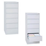 Artikelbild 1 für Gürkan Karteischrank lichtgrau 6 Schubladen 53,0 x 62,0 x 132,0 cm, Artikelnummer 154462