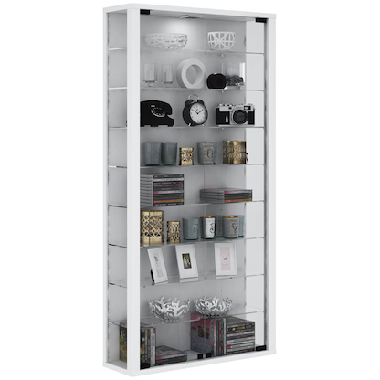 Artikelbild für VCM my home Lumo Maxi Vitrine weiß 8 Fachböden, Artikelnummer 781118