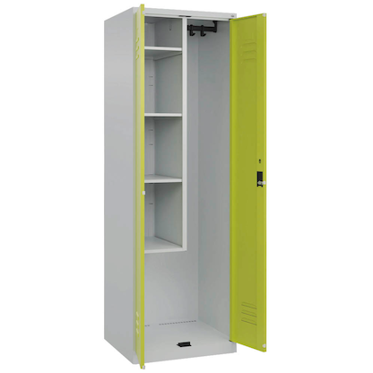 Artikelbild für CP Putzmittelschrank Classic Plus 080100-00 S10009 lichtgrau, clowngrün 60,0 x 50,0 x 185,0 cm, aufgebaut, Artikelnummer 114276
