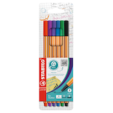 Artikelbild 1 für STABILO point 88 Fineliner farbsortiert 0,4 mm, 6 St., Artikelnummer 313049
