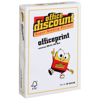 Artikelbild 2 für office discount Kopierpapier officeprint universal DIN A4 80 g/qm 500 Blatt, Artikelnummer 381913