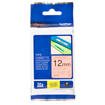 Artikelbild 3 für brother Schriftband TZe-B31 TZEB31, 12 mm schwarz auf orange, Artikelnummer 653550