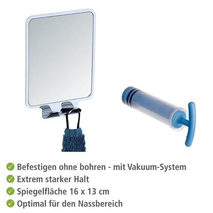 Artikelbild 4 für WENKO Wand-Kosmetikspiegel Quadro silber, Artikelnummer 529067