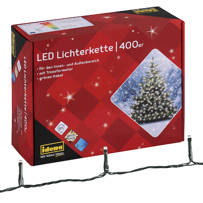 Artikelbild für Idena 400er LED Lichterkette grün 47,9 m, Artikelnummer 351363
