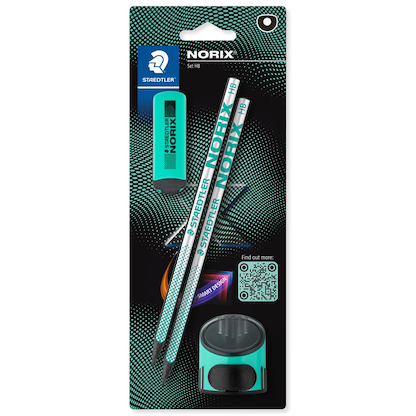 Artikelbild 9 für STAEDTLER Norix® Bleistifte HB silber,franch green mit Radierer, 1 Set, Artikelnummer 619854