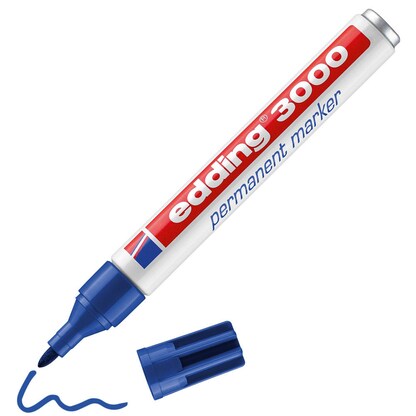 Artikelbild 4 für AKTION: edding 3000 Permanentmarker blau 1,5 - 3,0 mm, 10 St., Artikelnummer 103176