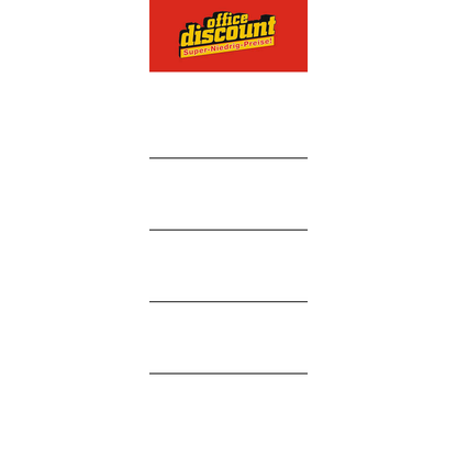 Artikelbild für 10 office discount Einsteck-Rückenschilder weiß für 7,5 cm Rückenbreite, Artikelnummer 415158