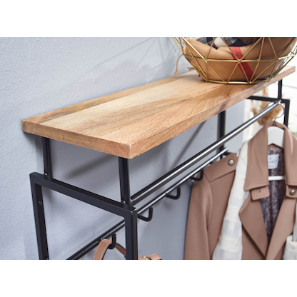 Artikelbild 5 für WOHNLING Wandgarderobe WL6.450 braun Holz 5 Haken 71,0 x 29,0 cm, Artikelnummer 908891