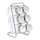 Artikelbild 1 für Zeller Gewürzregal transparent, silber, 7-tlg., Artikelnummer 396103