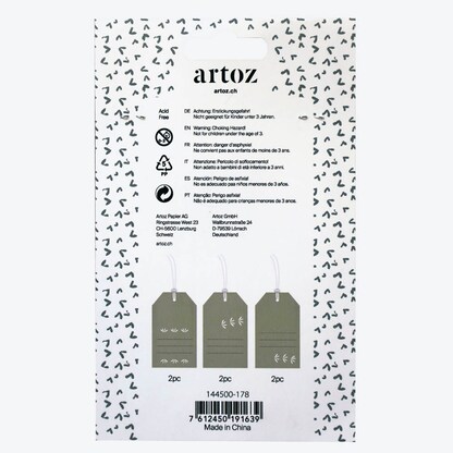 Artikelbild 7 für artoz Geschenkanhänger weiß aus Kraftpapier mit Blumenstanzung 6 St., Artikelnummer 129118