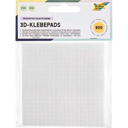 Artikelbild für folia doppelseitige Klebepads 0,5 x 0,5 cm, 800 St., Artikelnummer 650940