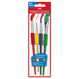 Artikelbild 1 für FABER-CASTELL Bunt Pinsel-Set Größe 2, 6, 10, 12, 4-teilig, Artikelnummer 255327