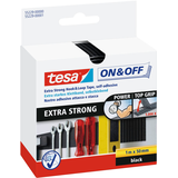 Artikelbild 1 für tesa Klettband ON & OFF® EXTRA STRONG schwarz, 1 Rolle, Artikelnummer 303554