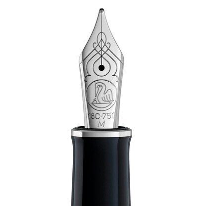 Artikelbild 3 für Pelikan Souverän M805 Stresemann Kolbenfüller schwarz/anthrazit/silber M (mittel), Artikelnummer 412128